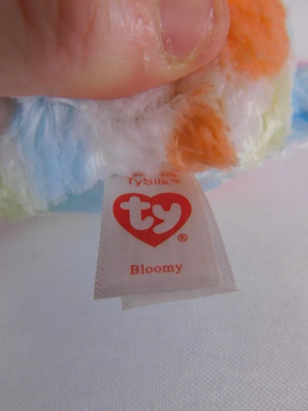 Ty Beanie Boos Bloomy Multicolor Bunny Plush Small Stuffed Toy Easter Glitter